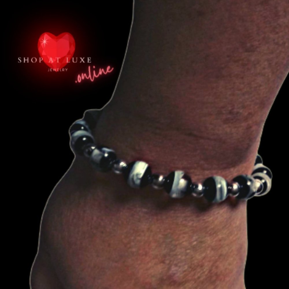 Marble Beaded Bracelet For Men